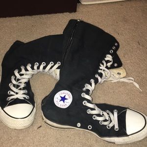 Super high top black converse